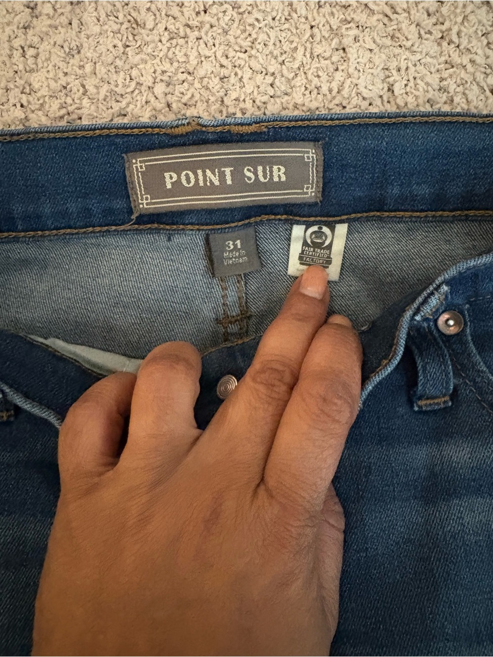 Point Sur Blue Denim Jeans - Blue, 31